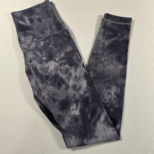 Lululemon Leggings Womens 6 Gray Tie Dye High Rise Ankle Yoga Athletic Workout